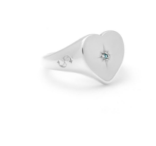 Stolen Girlfriends Club Sterling Silver London Topaz Love Star Ring