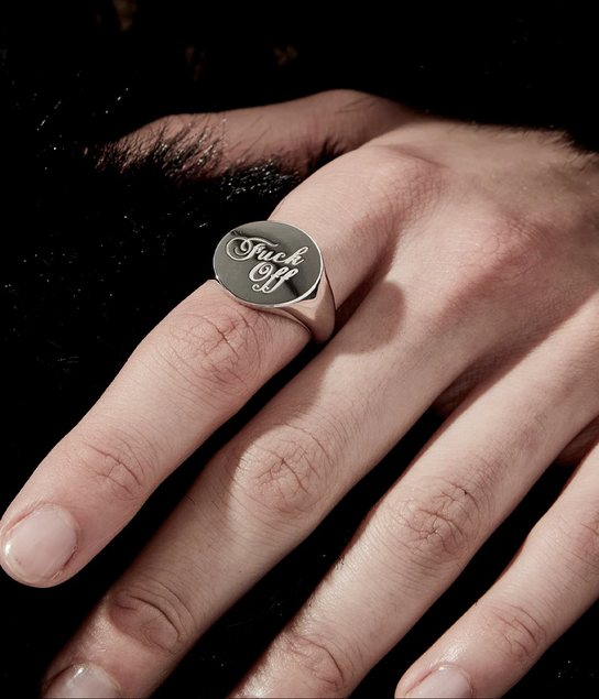 Stolen Girlfriends Club Sterling Silver Warm Welcome Signet Ring
