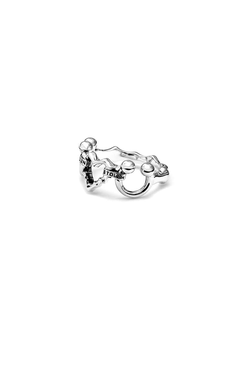 Stolen Girlfriends Club Sterling Silver Punk Jagged Heart Ring