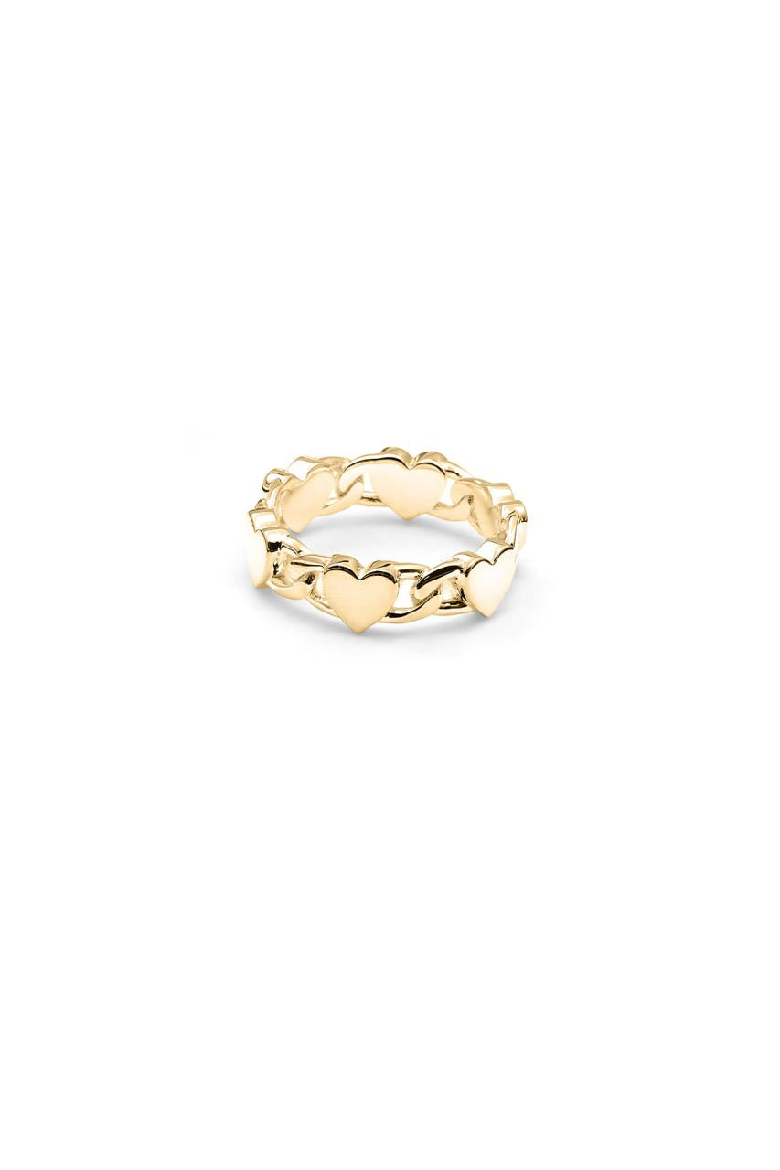 Stolen Girlfriends Club 18ct Gold Plated Love Chain Eternity Ring