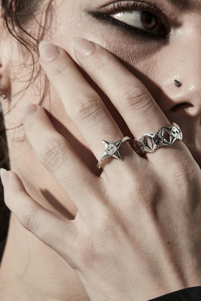 Stolen Girlfriends Club Sterling Silver Star Shocked Band Ring