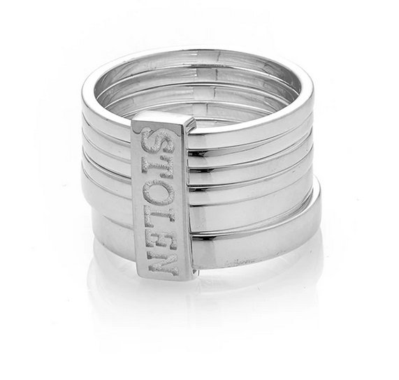 Stolen Girlfriends Club Sterling Silver Six Piece Band Ring