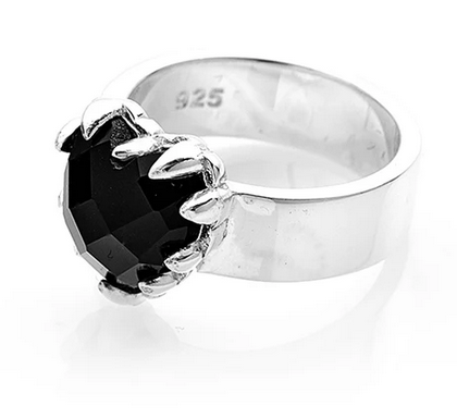 Stolen Girlfriends Club Sterling Silver Onyx Claw Ring