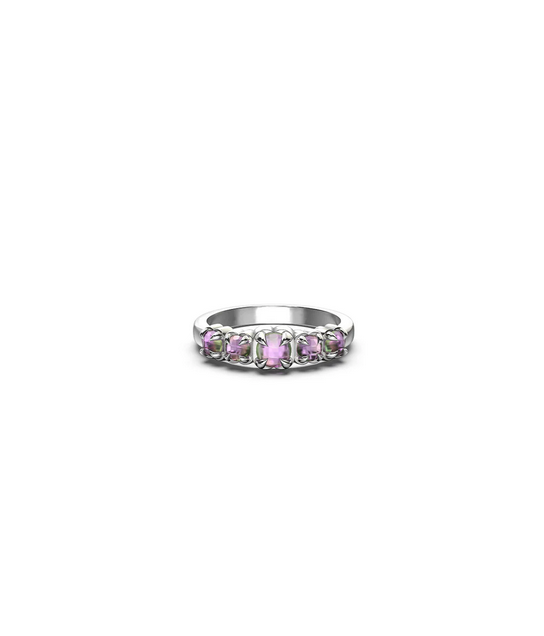 Stolen Girlfriends Club Sterling Silver Mystic Quartz Halo Cluster Ring