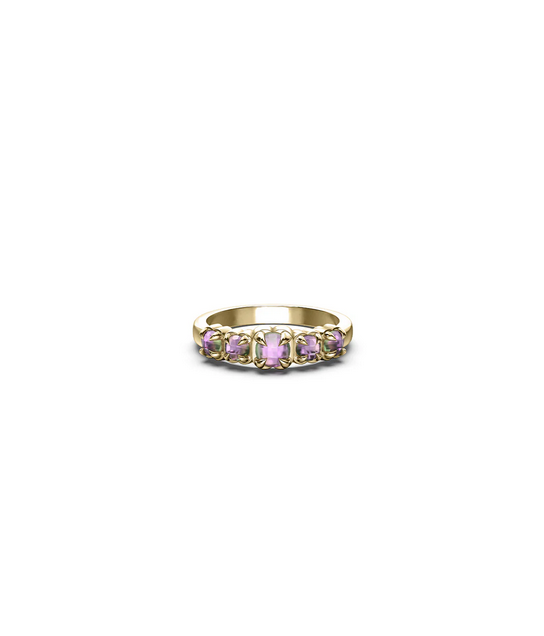 Stolen Girlfriends Club 18ct Gold Plated Mystic Quartz Halo Cluster Ring