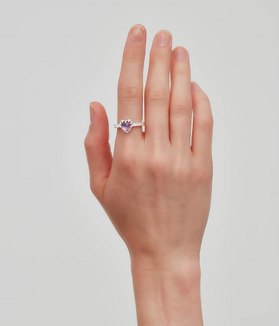 Stolen Girlfriends Club Sterling Silver Mystic Quartz Mini Claw Ring