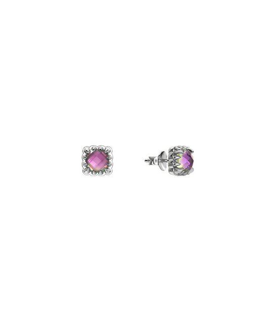 Stolen Girlfriends Club Sterling Silver Mystic Quartz Mini Claw Stud Earrings