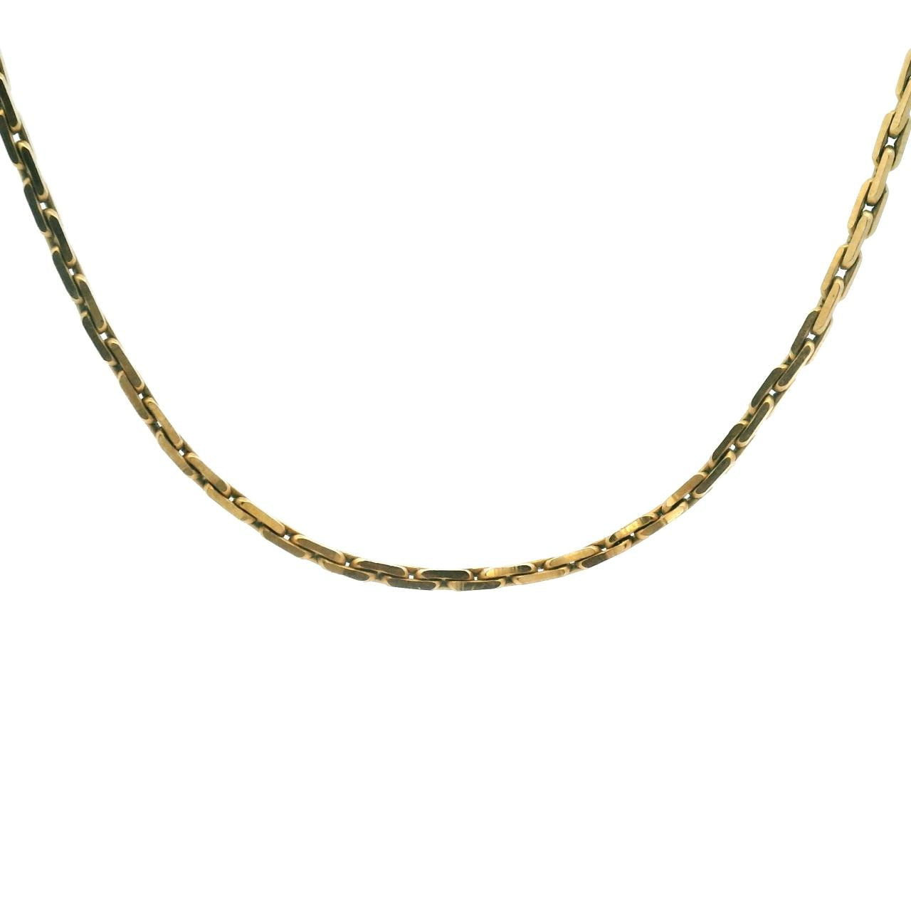 Estate 9ct Yellow Gold Long Box Link Chain
