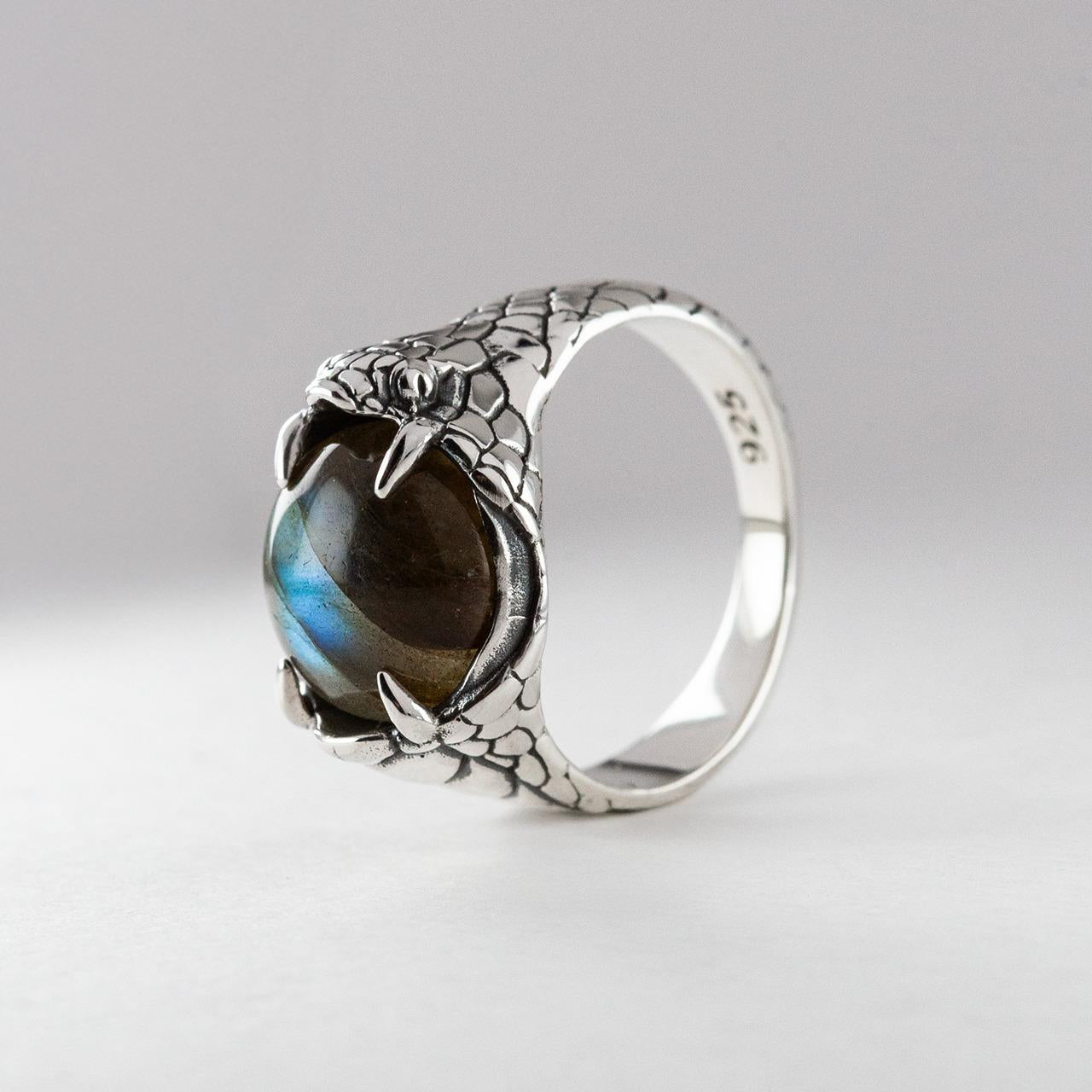 Nick Von K Sterling Silver Labradorite Devour Ring