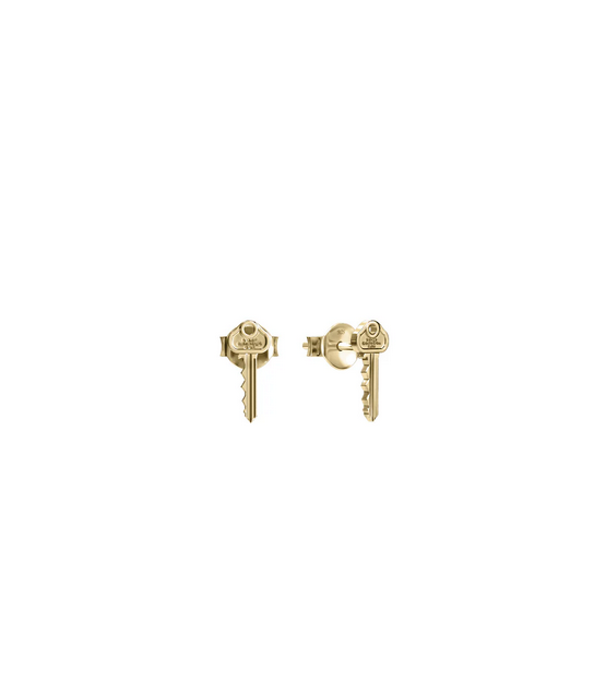 Stolen Girlfriends Club 18ct Gold Plated Mini Key Stud Earrings