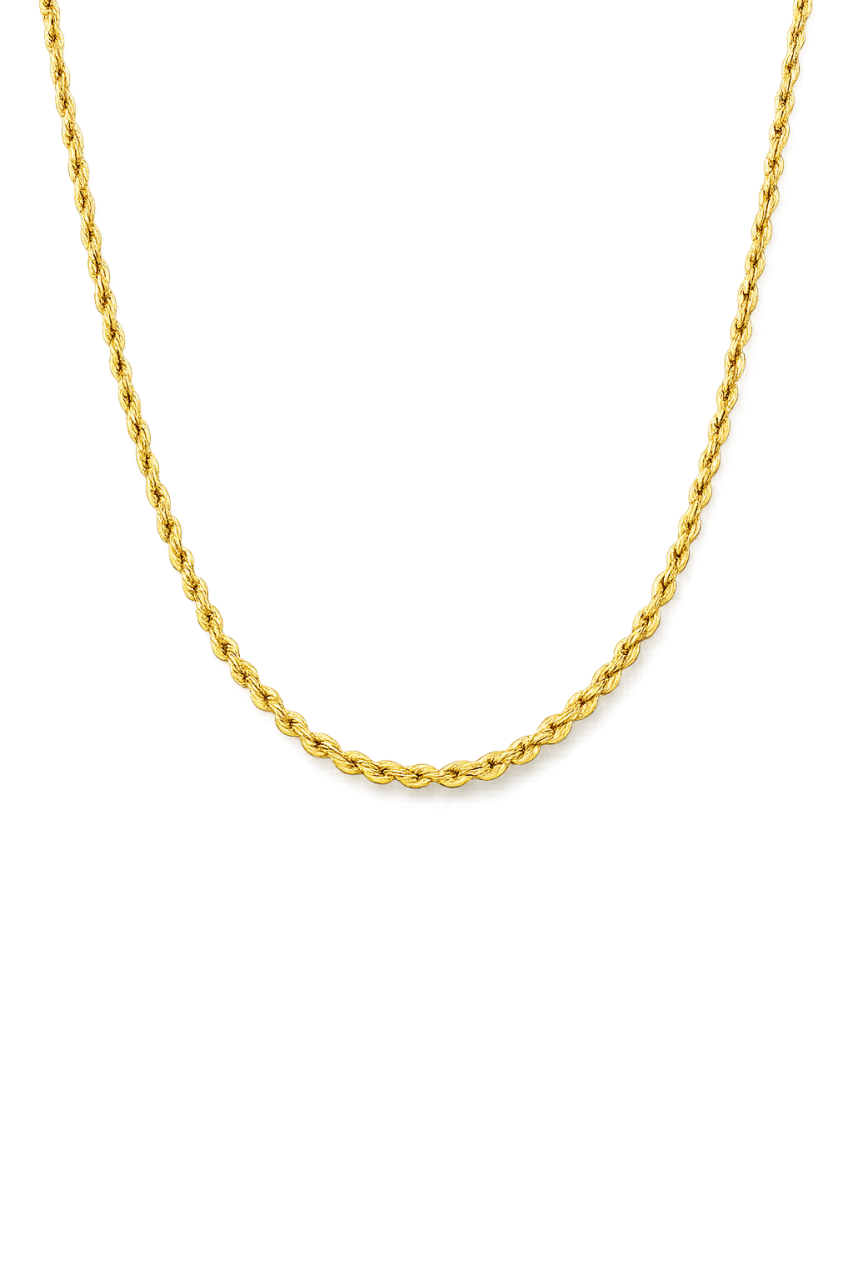 Estate 9ct Yellow Gold Rope Style Chain