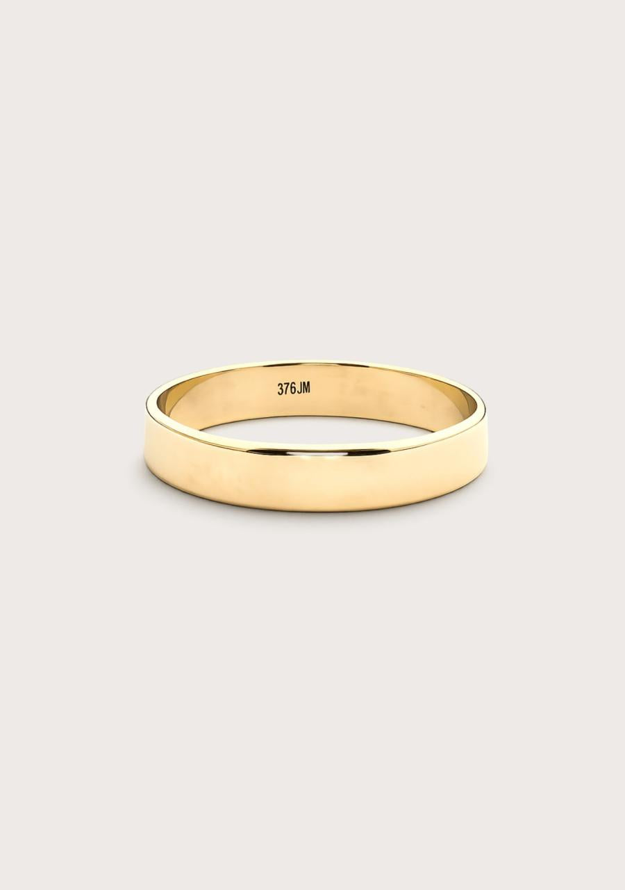 Estate 9ct Yellow Gold Flat Edge Plain 3.80mm Band
