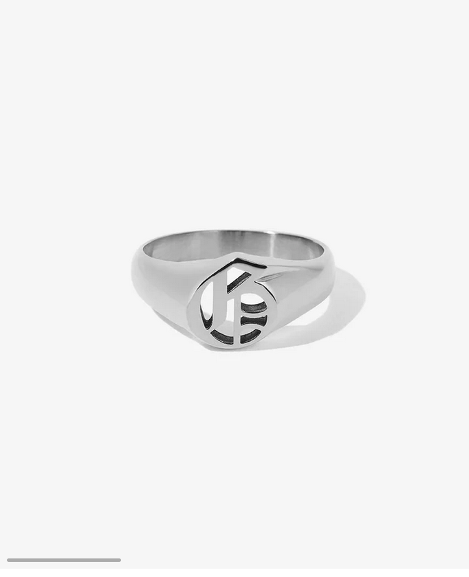 Meadowlark Sterling Silver Capital Letter Signet Ring - A