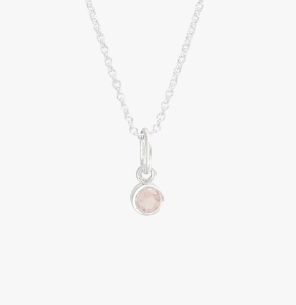 Evolve Sterling Silver Rose Quartz (Compassion) Necklace