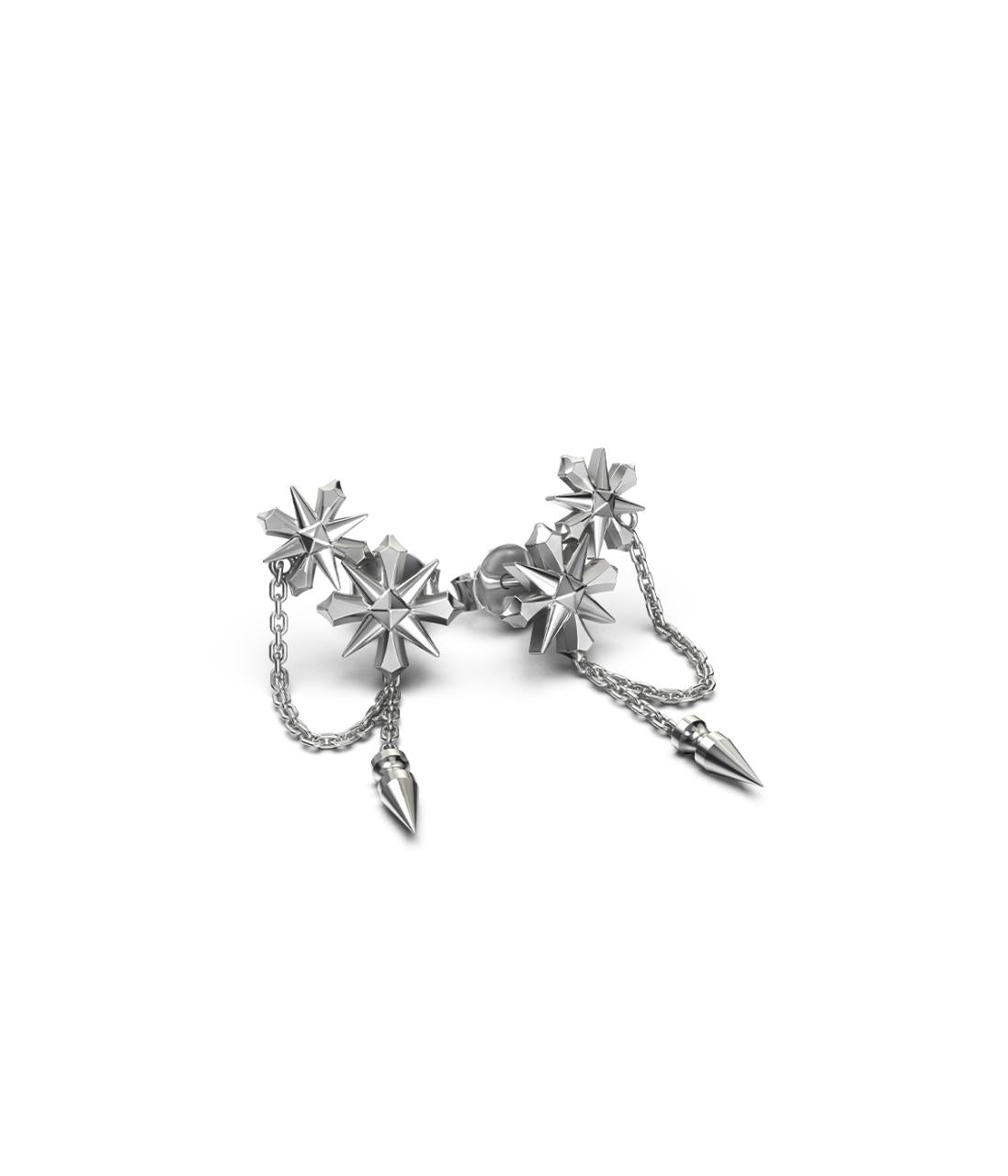 Stolen Girlfriends Club Sterling Silver Midnight Cross Drop Earrings