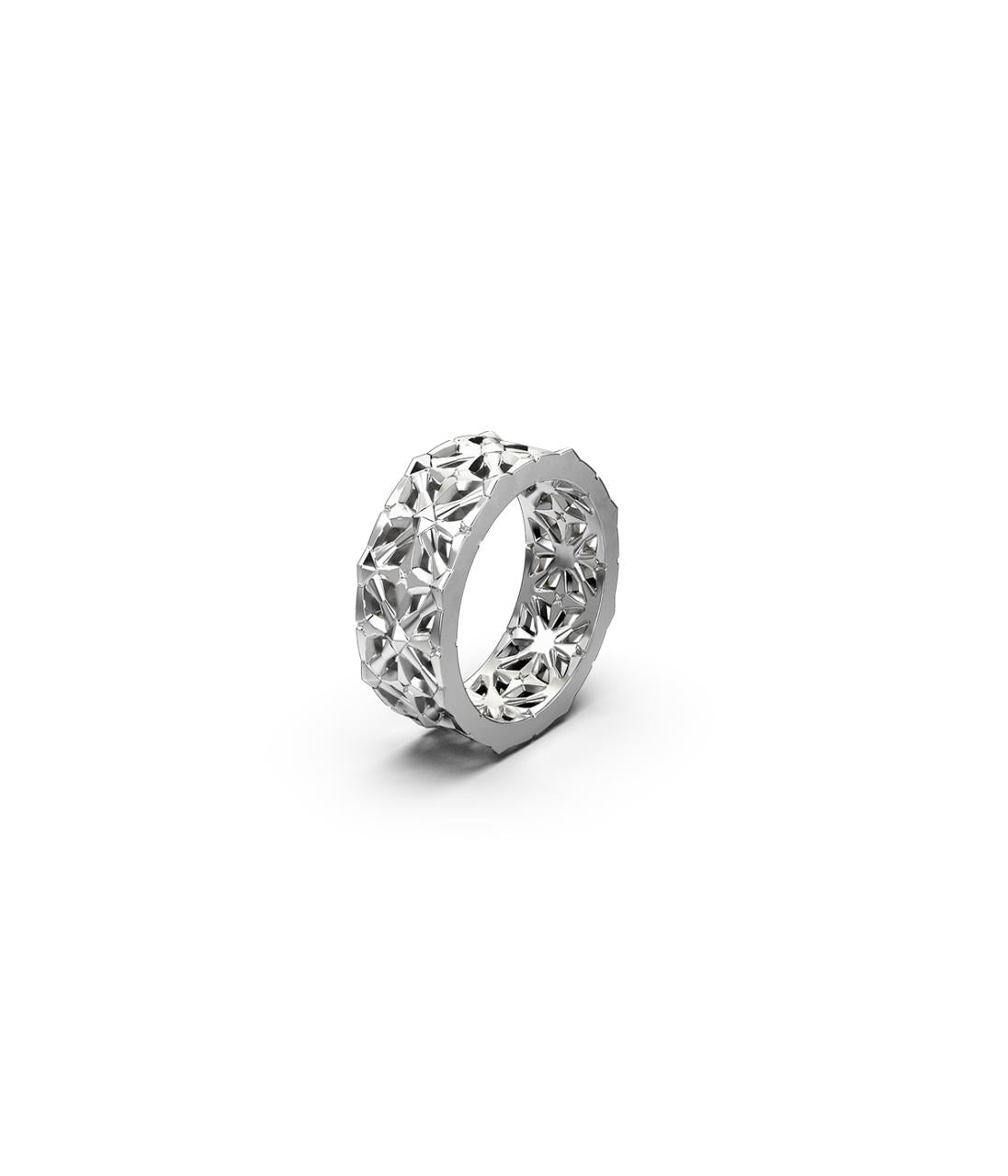 Stolen Girlfriends Club Sterling Silver Midnight Cross Eternity Band