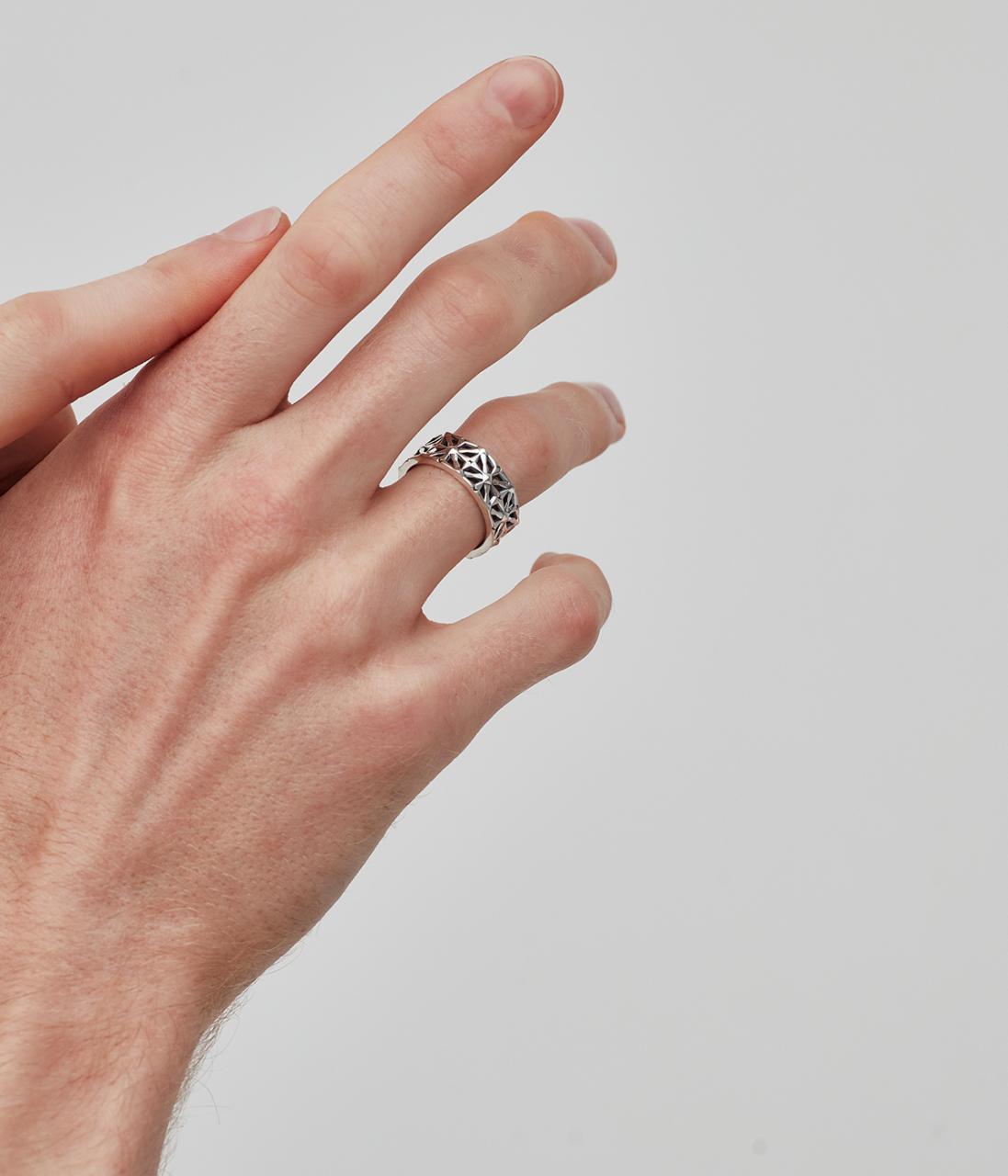 Stolen Girlfriends Club Sterling Silver Midnight Cross Eternity Band
