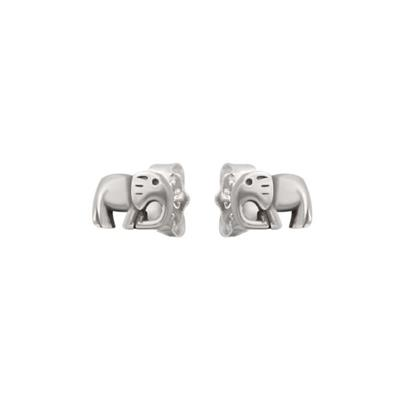 Sterling Silver Elephant Stud Earrings