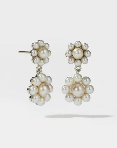Meadowlark Sterling Silver Emile Double Drop Earrings