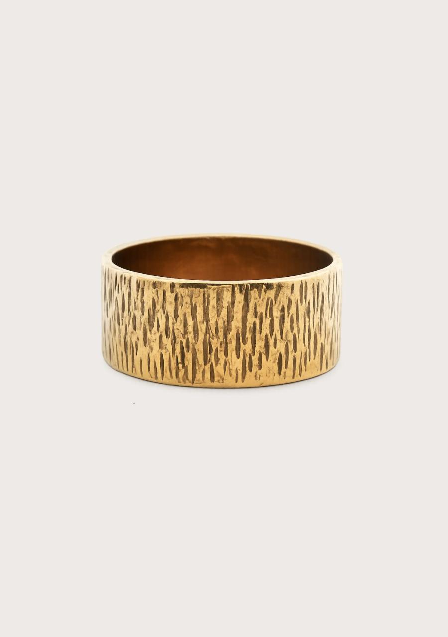 Estate 9ct Yellow Gold Textured 7.60mm Band