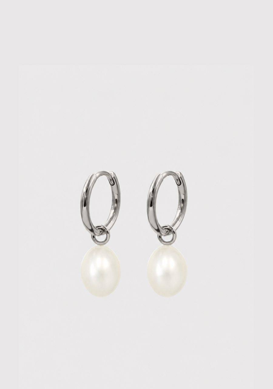 Sterling Silver Round 12mm x 1.5mm Huggie Earring