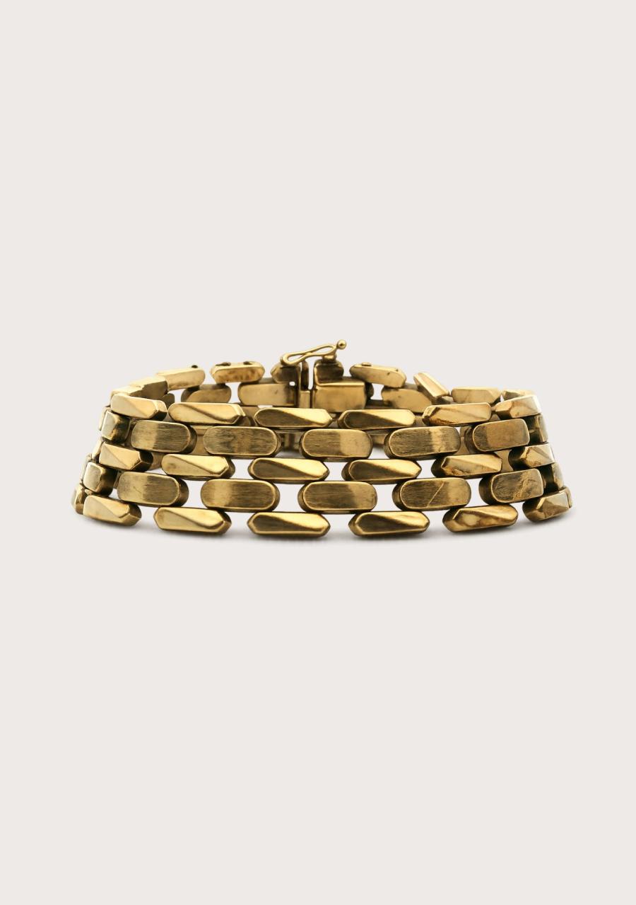 Estate 8ct Yellow Gold 5-Bar Flat Bracelet