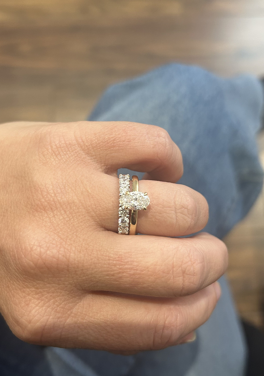 9ct Yellow & White Gold Seven Stone Diamond Ring