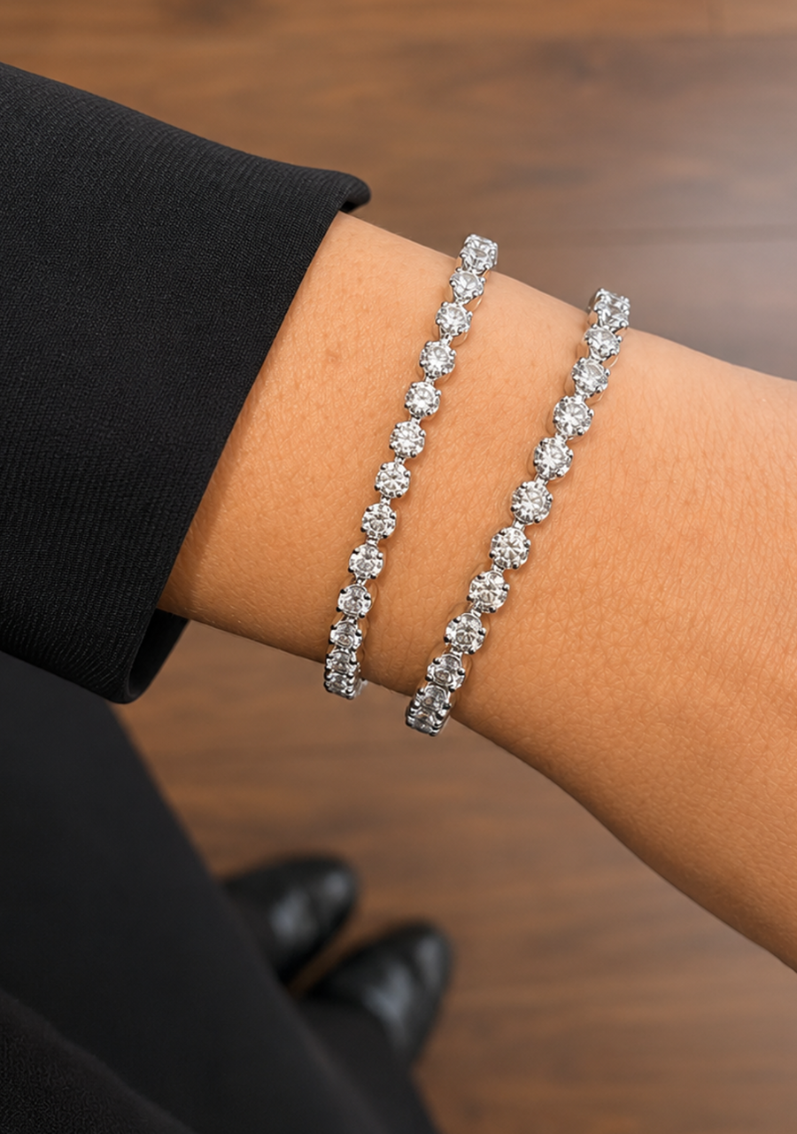 18ct White Gold Diamond 4ct Tennis Bracelet