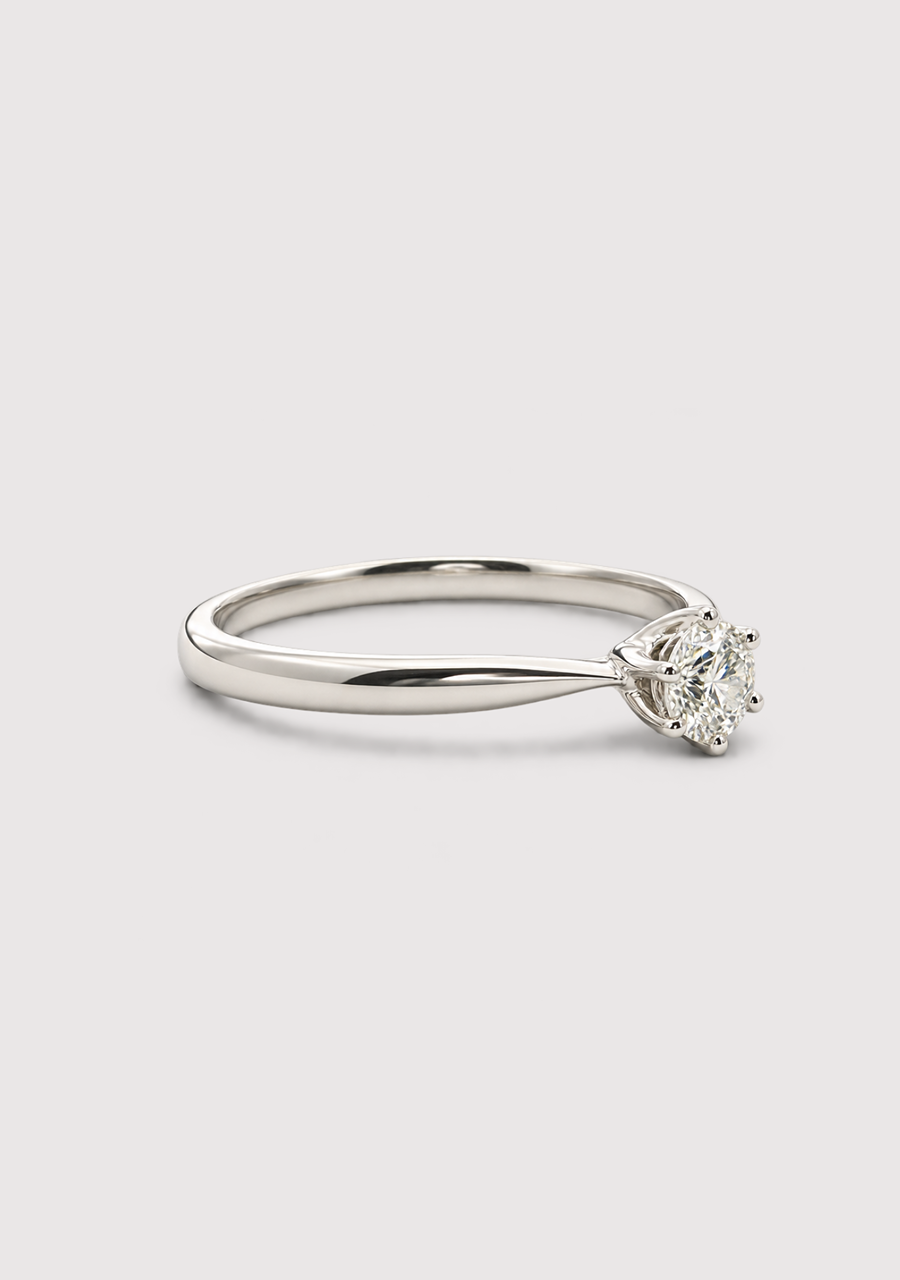 9ct White Gold 0.25ct Diamond Solitaire Ring