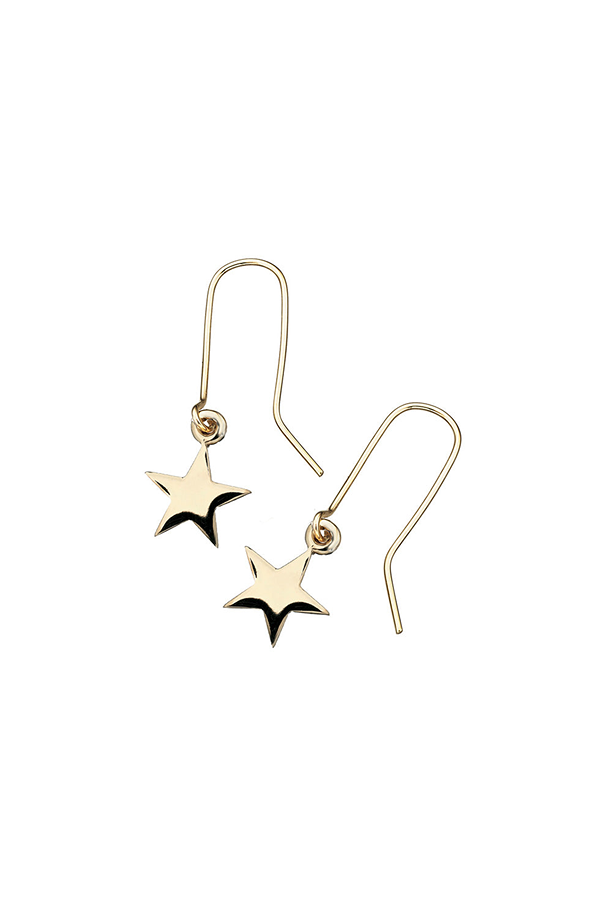 Karen Walker Gold Plated Star Drop Hook Earrings