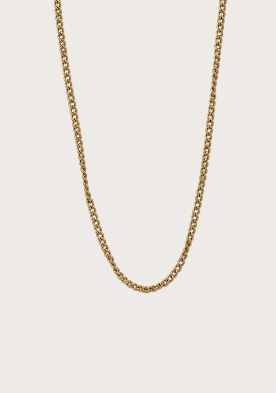 Estate 9ct Yellow Gold Curb Link Chain