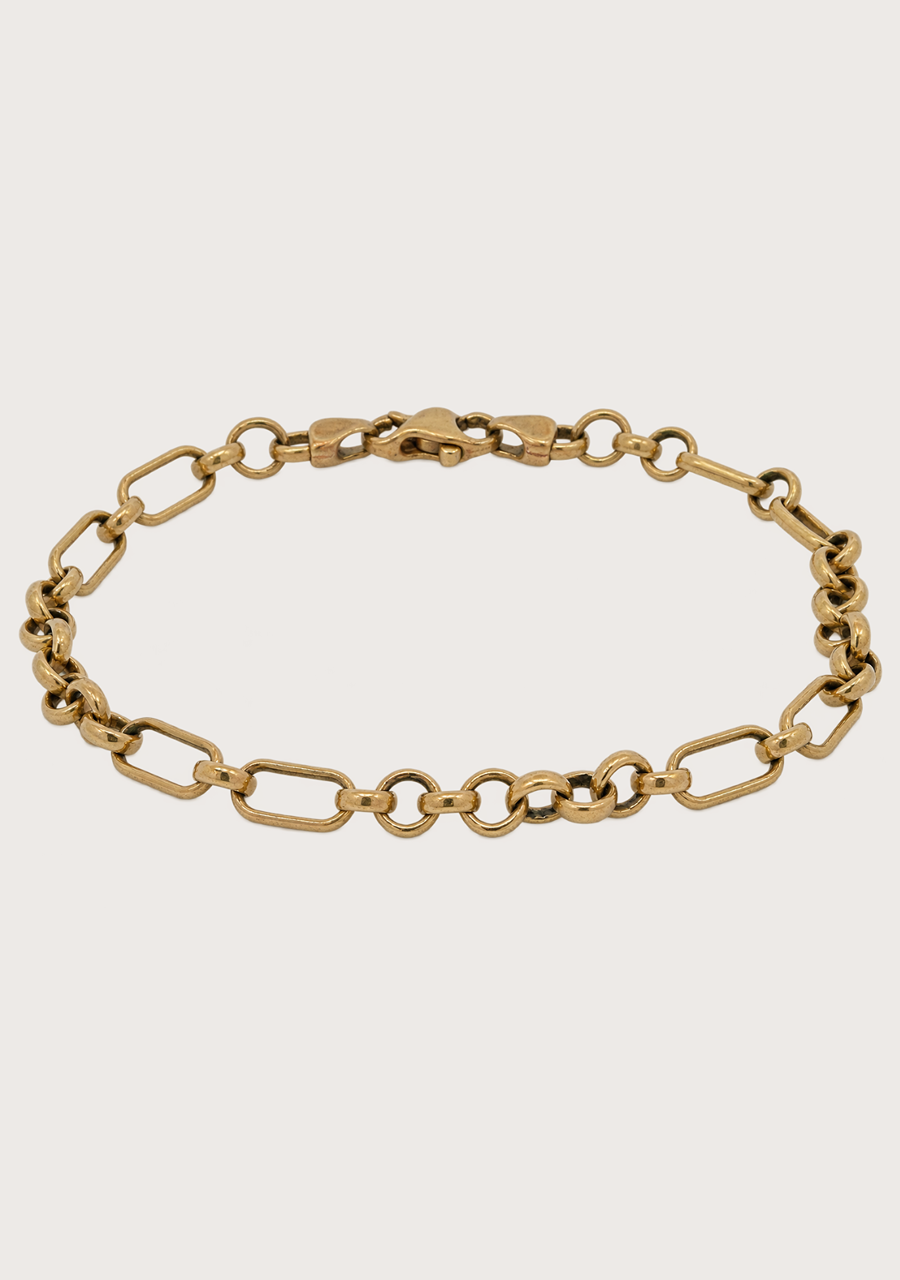 Estate 9ct Yellow Gold Fancy Figaro Bracelet