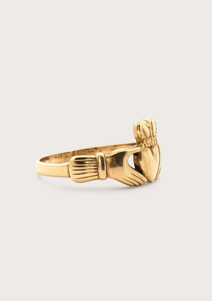 Estate 9ct Yellow Gold Claddagh Ring