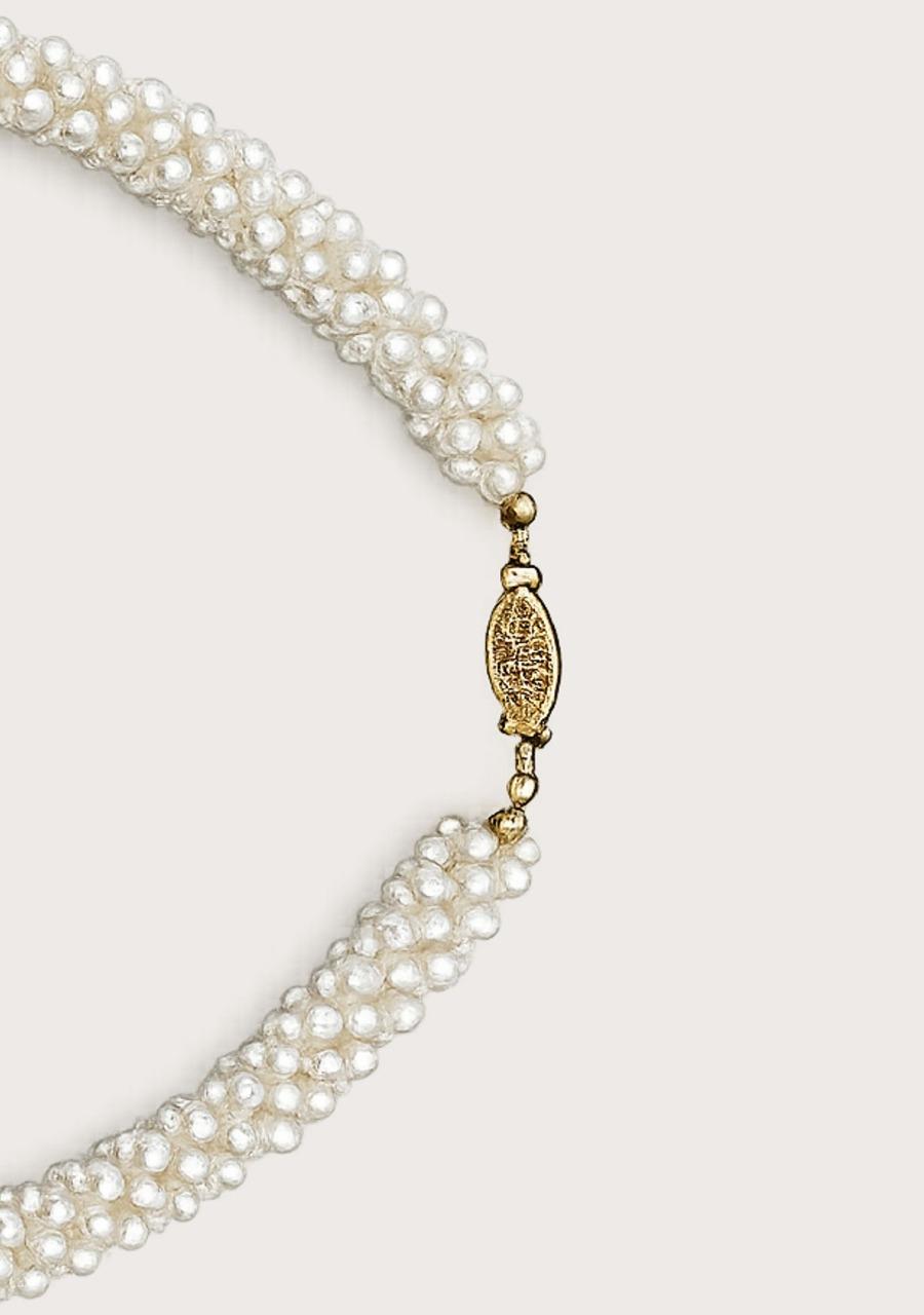 Estate 14ct Yellow Gold Seed Pearl Rope Necklace