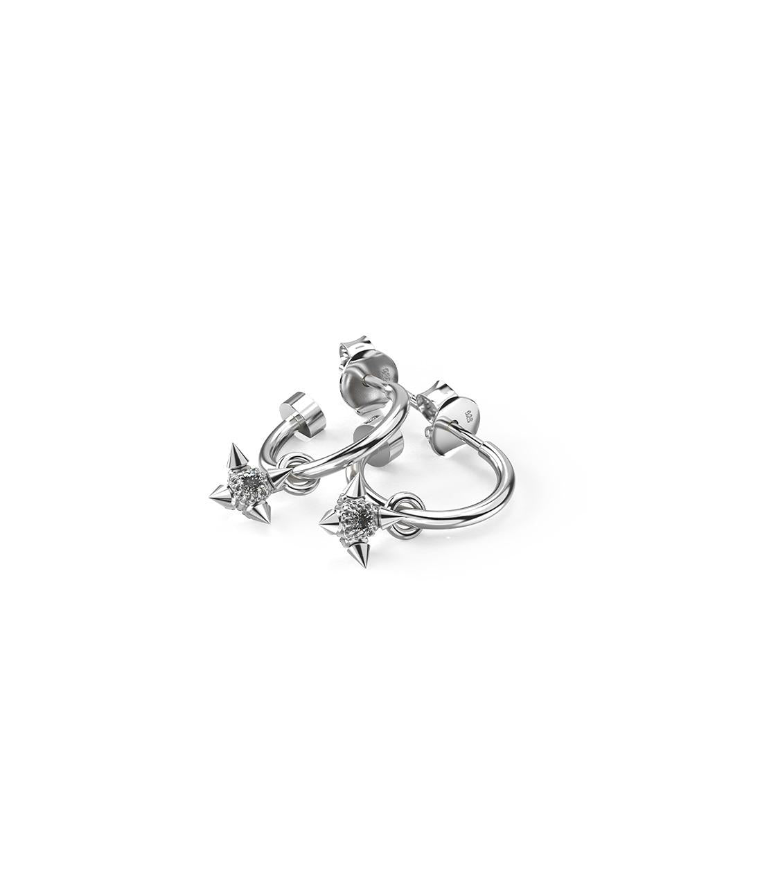 Stolen Girlfriends Club Sterling Silver Oracle Mini Star Anchor Earrings