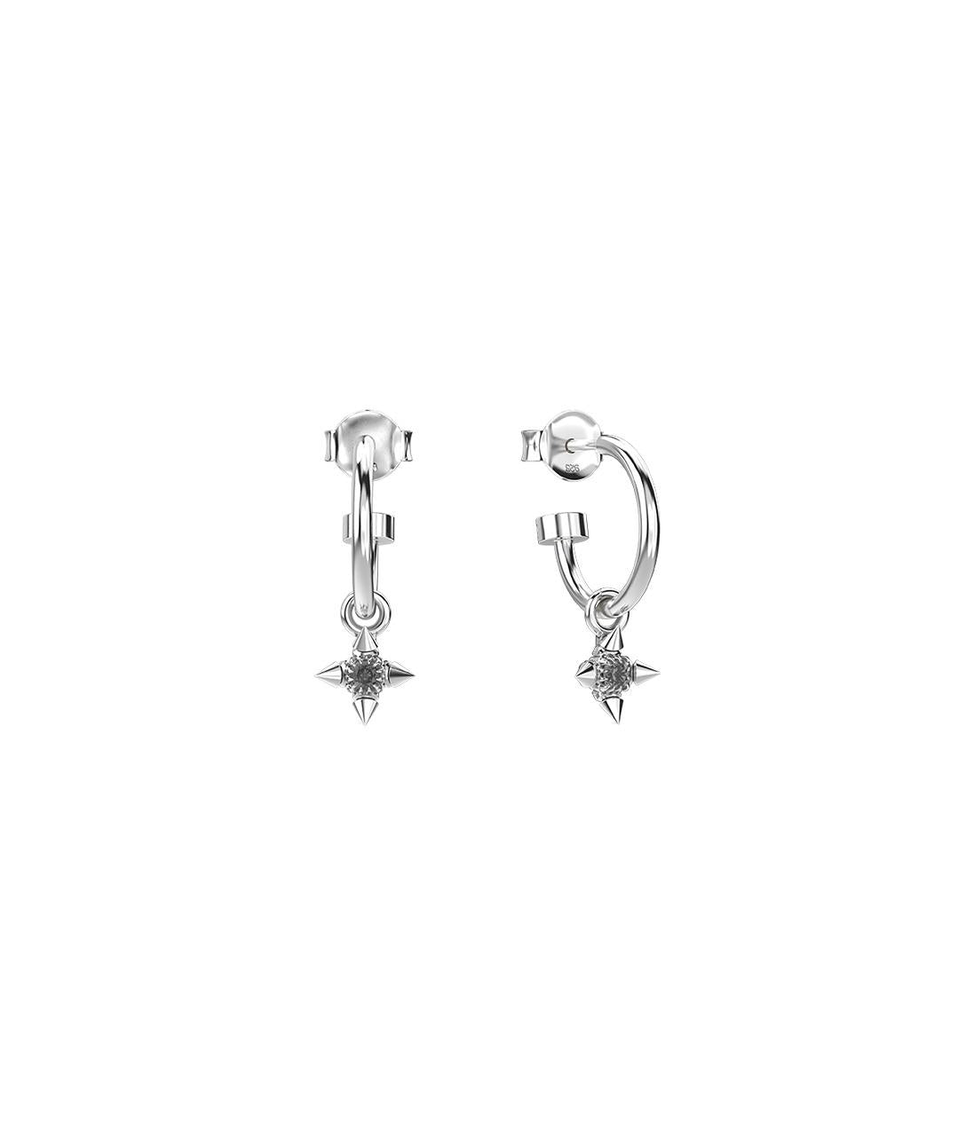 Stolen Girlfriends Club Sterling Silver Oracle Mini Star Anchor Earrings