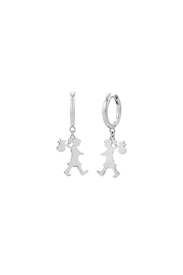 Karen Walker Sterling Silver Small Runaway Girl Earrings