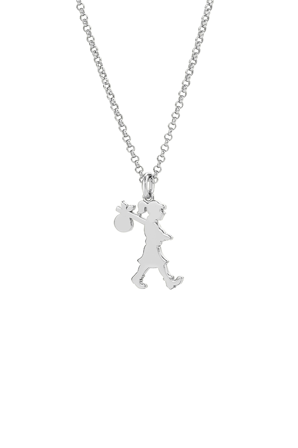 Karen Walker Sterling Silver Small Runaway Girl Necklace