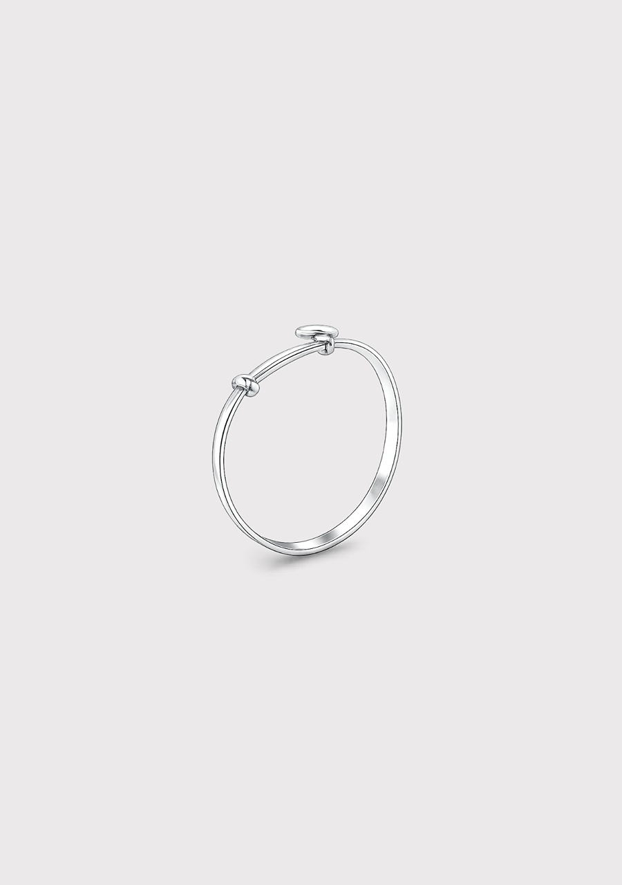 Sterling Silver Childs Plain/Bow Expandable Bangle