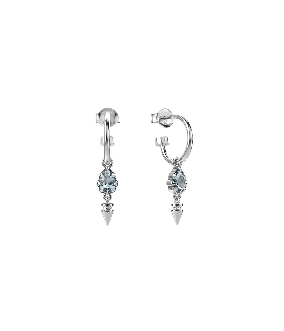 Stolen Girlfriends Club Sterling Silver Sky Topaz Precious Punk Droplet Ring