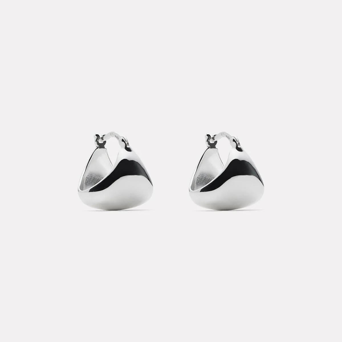 Najo Sterling Silver Morning Echo Hoop Earrings