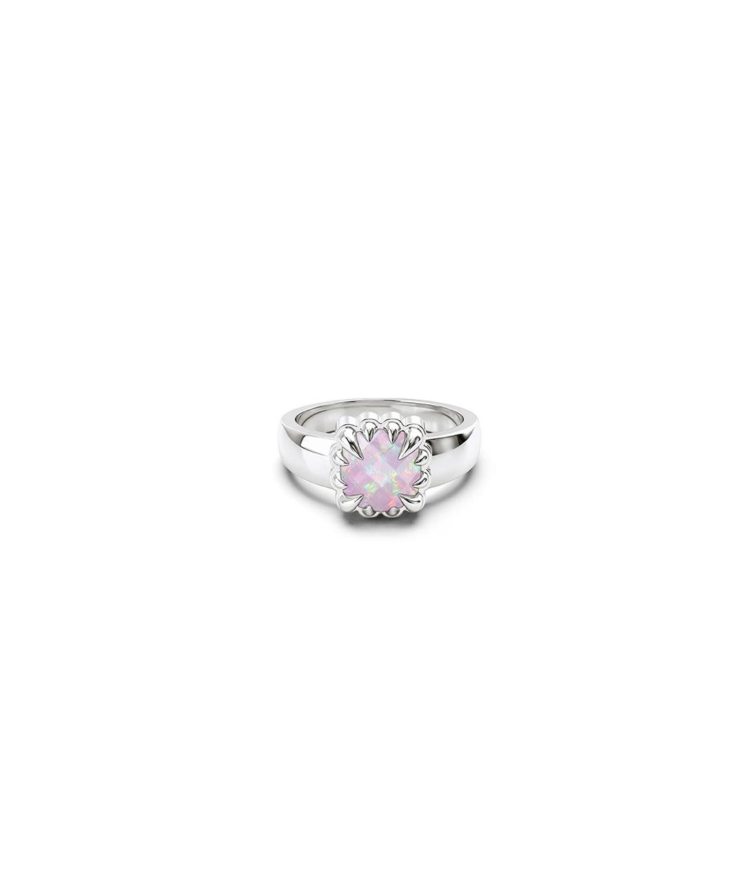 Stolen Girlfriends Club Sterling Silver Pink Bello Opal Baby Claw Ring