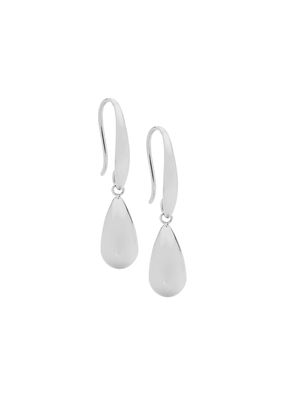 Ellani Stainless Steel Tear Drop Hook Earrings