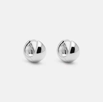 Najo Sterling Silver La Muse Huggie Earrings