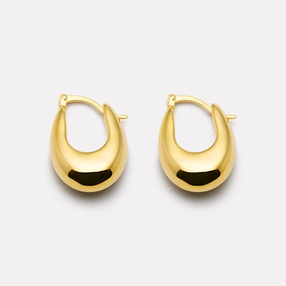 Najo Gold Plated Cloudland Hoop Earrings