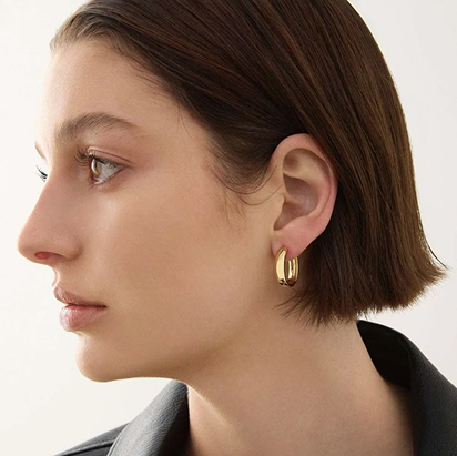Najo Gold Plated Lumière Hoop Earrings