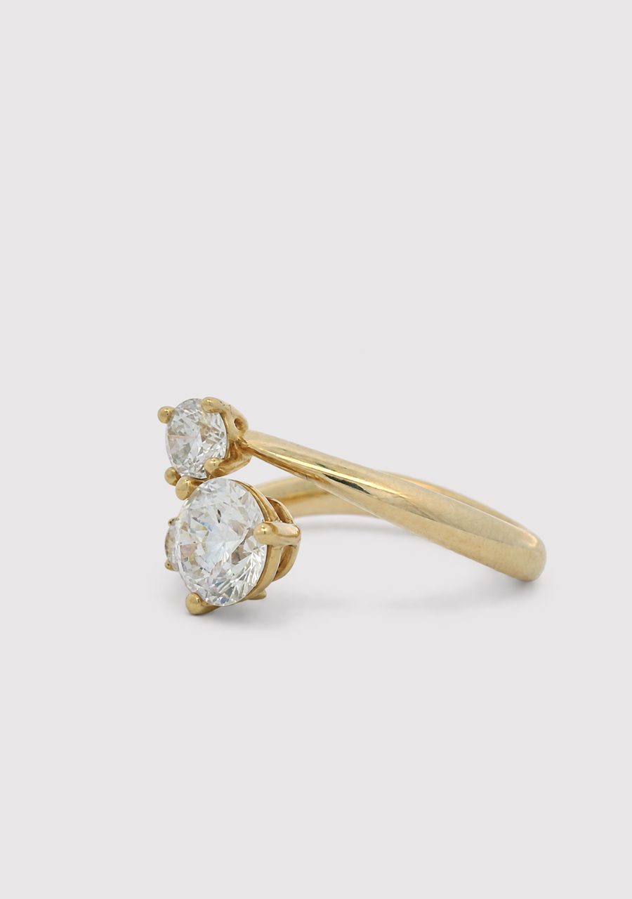 14ct Yellow Gold Laboratory Grown Diamond Trilogy Ring