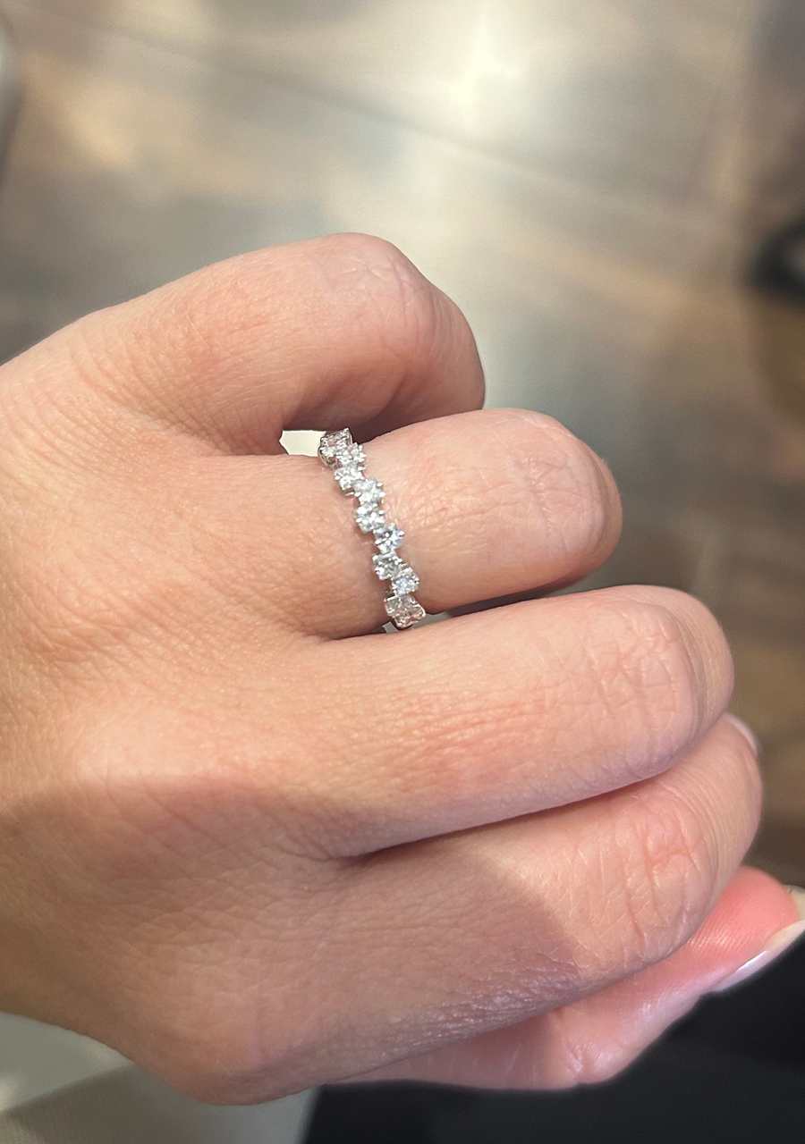 14ct White Gold Laboratory Grown Diamond Princess Cut Ring