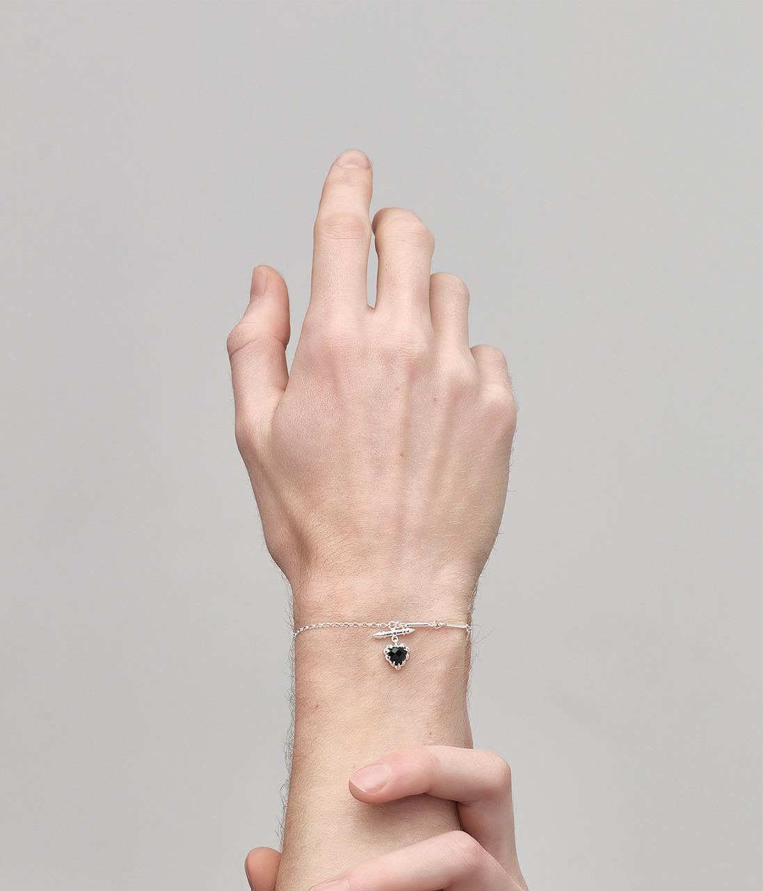 Stolen Girlfriends Club Sterling Silver Love Claw Fob Onyx Bracelet