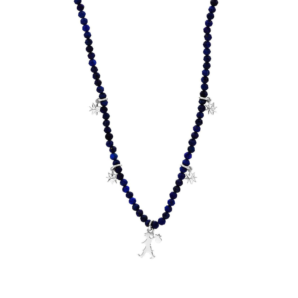 Karen Walker Sterling Silver Lapis Runaway Charm Necklace